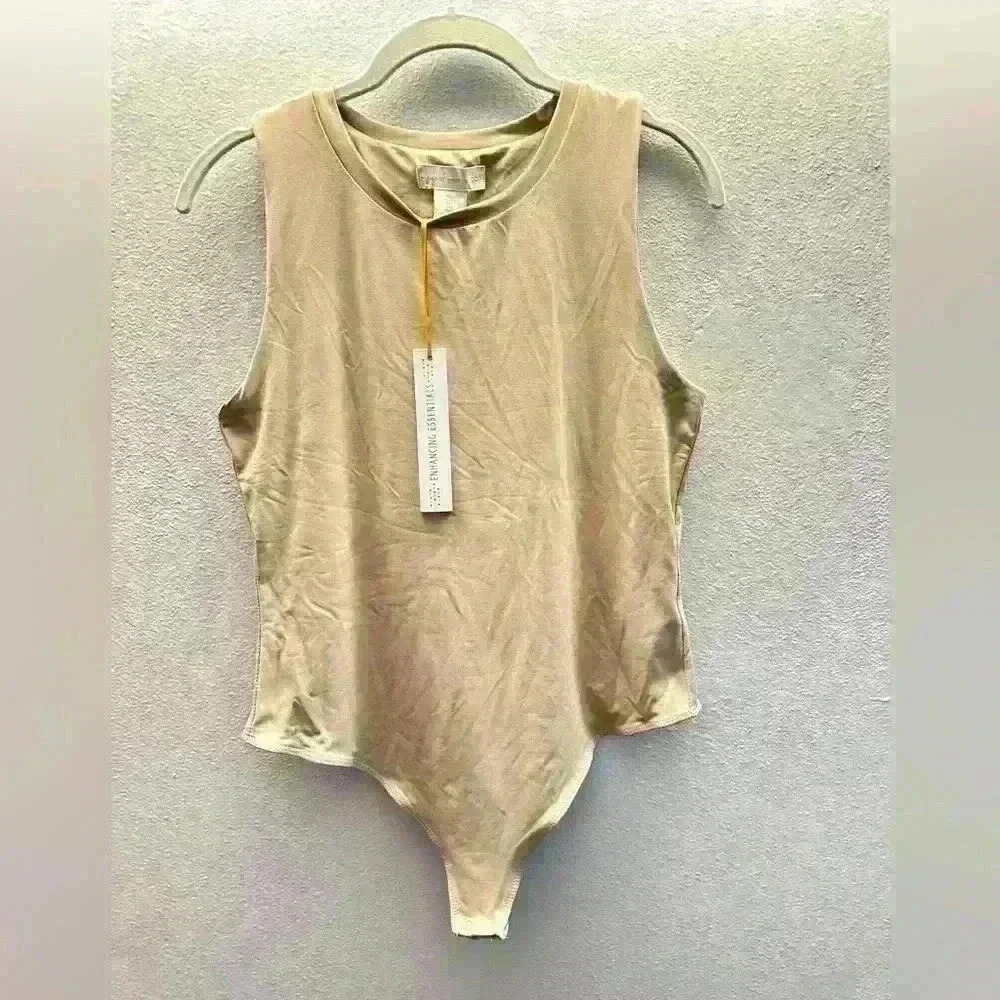 NWT House of Harlow Beige‎ Bodysuit Size L
